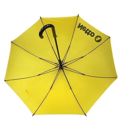 Żółta ramka z włókna szklanego Parasol automatyczny 50 cali z nadrukiem