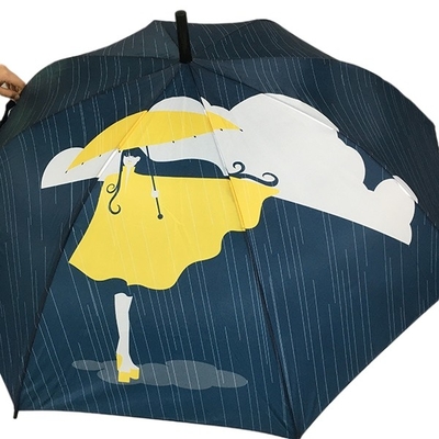 Automatyczny parasol z otwartą ramą z włókna szklanego Druk cyfrowy o średnicy 110 cm
