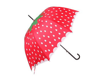 23-calowy piękny, solidny parasol w kształcie truskawki Przenośny druk dla dzieci