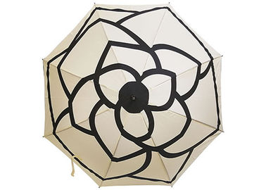 Biały parasol kompaktowy J Stick, automatyczny parasol damski z ręcznym zamknięciem