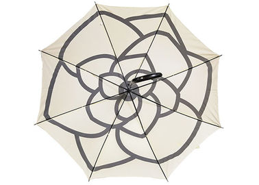 Biały parasol kompaktowy J Stick, automatyczny parasol damski z ręcznym zamknięciem