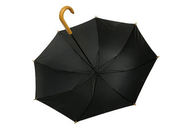 Prosty automatyczny parasol otwarty w kształcie litery J Drewniany uchwyt dla mężczyzn, kobiet 23 &quot;