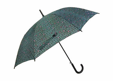 Wytrzymałość 23-calowy automatyczny parasol w sztyfcie z nadrukowaną modną czarną ramą