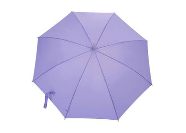 Fioletowy aluminiowy trzonek 23-calowy parasol automatycznie otwierany prosty lekki uchwyt w kształcie litery J.