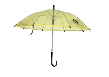 Kompaktowy przezroczysty parasol dziecięcy Żółty uchwyt POE z tworzywa sztucznego