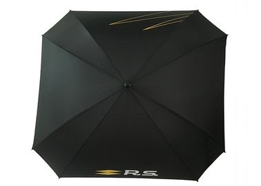 Czarne promocyjne parasole w kształcie kwadratu z logo Pongee Silk Screen