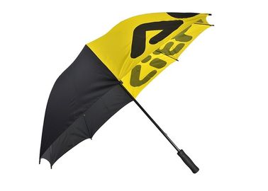 Pongee Czarno-żółte promocyjne parasole golfowe Anti UV Total Lenght 101cm