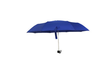 Dostosowana niebieska składana parasolka Super lekka rama aluminiowa z tkaniny pongee
