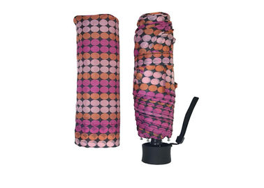 Składany parasol Pink Super Mini Dot Przenośny ręczny Odporny na wiatr