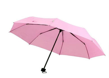 Metal Shaft Lady Pink 3 Składany parasol Rama z włókna szklanego 21 cali 8 żeber