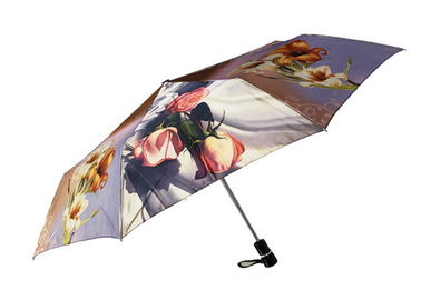 Kompaktowy parasol Rainmate, Travel Sun Parasol Custom Prints Satin Fabric