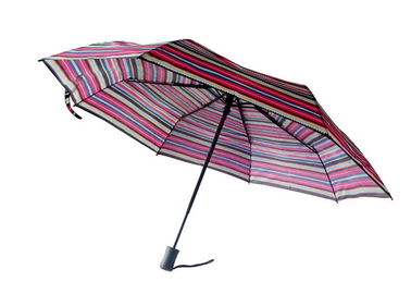 Automatyczny parasol podróżny Mini Rainbow promocyjny automatyczny nadruk w paski