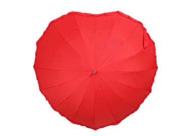 Red Heart Shaped Love Kreatywny parasol Ręczna kontrola na Walentynki weselne