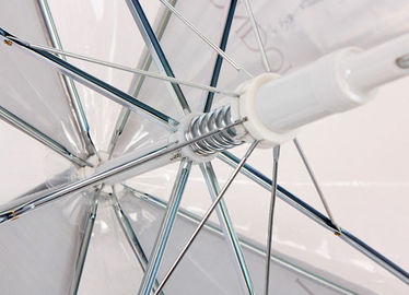 Wysokiej jakości materiał POE Duży przezroczysty parasol 8K Wiatroodporna wieża Drukowanie zdjęć