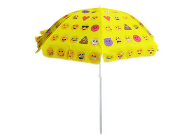 Kompaktowy duży promocyjny żółty parasol plażowy, spersonalizowany parasol plażowy