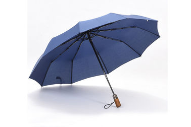 Indywidualna promocja logo Mały automatyczny parasol 3 składany silny wiatroszczelny