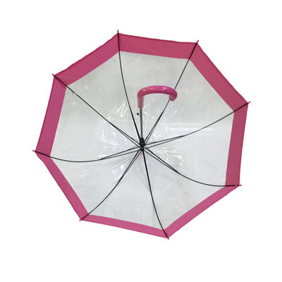 Automatycznie otwierane żebra z włókna szklanego 23-calowy przezroczysty parasol kopułkowy