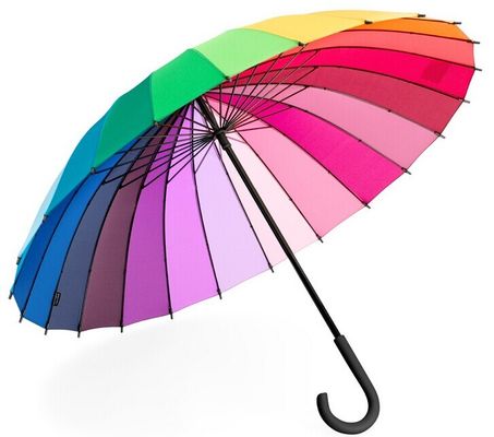 Wiatroodporne parasole do golfa z 24 żebrami Rainbow Straight