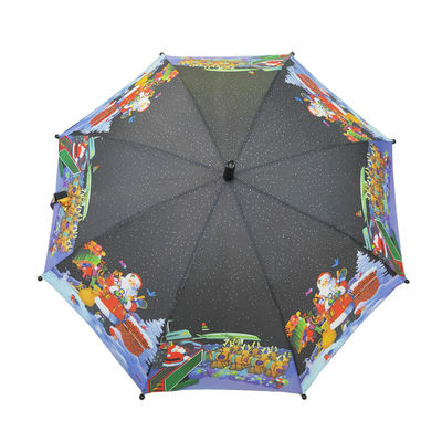 Świąteczny wzór J Kształt Uchwyt 19 &quot;* 8K Kompaktowy parasol dla dzieci