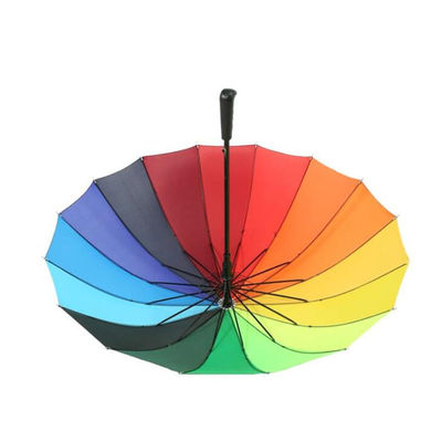 BSCI Straight Handle Rainbow 25 &quot;* 16k Automatycznie otwierany parasol