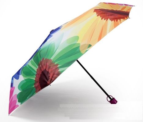 Gumowy uchwyt Pongee 21-calowy składany parasol podróżny z torbą