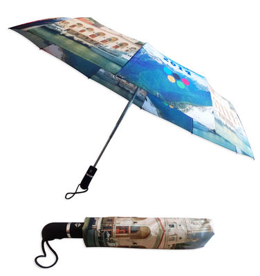 Wodoodporne metalowe żebra 8mm trzonek 3-krotny automatyczny parasol