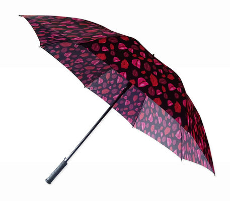 Składany 8mm metalowy parasol z czerwonymi ustami dla kobiet
