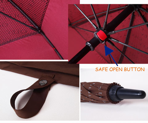 Wiatroodporne parasole golfowe dla mężczyzn z nadrukiem literowym