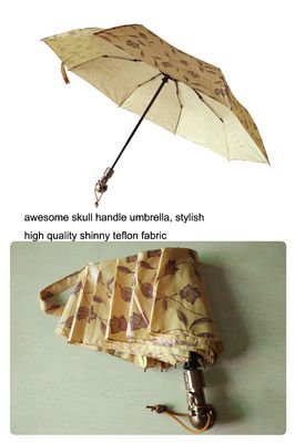 Shinny Skull Handle składany wiatroodporny parasol dla mężczyzn