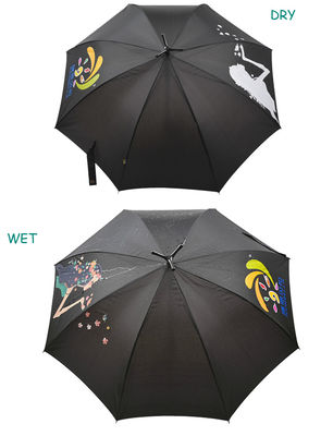Unikalny projekt niestandardowy parasol zmieniający kolor z dostosowanymi nadrukami
