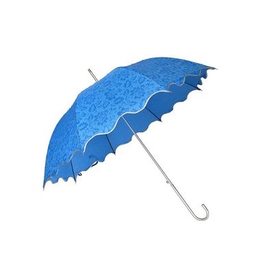 UPF Prosty parasol z tkaniny żakardowej Pongee z aluminium