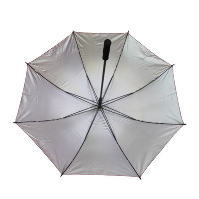 Półautomatyczny parasol Pongee 190T z powłoką srebrną 27 cali
