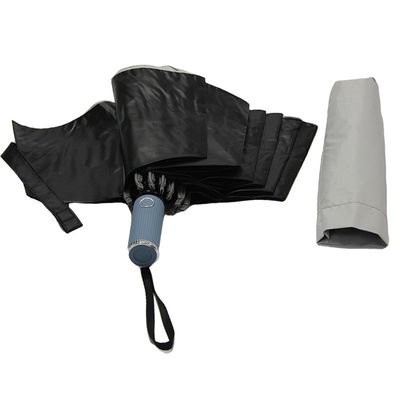 Czarna powłoka UV Trzy składane parasole Automatyczne otwieranie i zamykanie dla kobiet