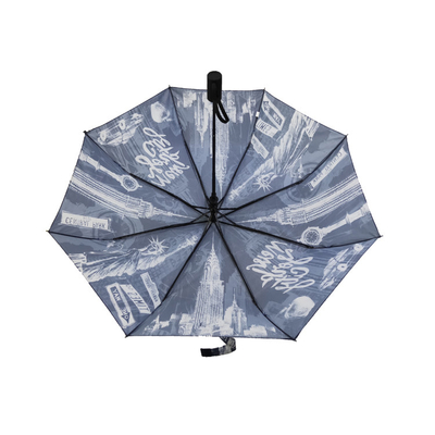 BSCI Auto Open 3 składany parasol z drewnianym uchwytem
