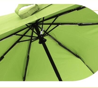 Uchwyt bambusowy 21 &quot;x8k Podwójne żebra z włókna szklanego Automatyczny składany parasol