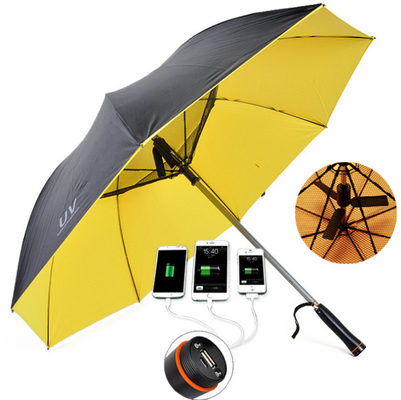 Wentylator parasolowy 190T Pongee Summer Blast z plastikowym uchwytem