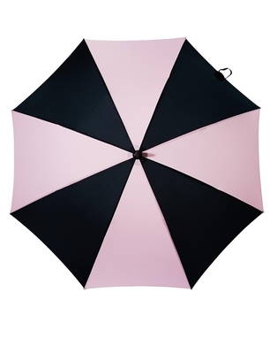Ręczny otwarty wiatroodporny parasol Pongee z prostym uchwytem dla kobiet