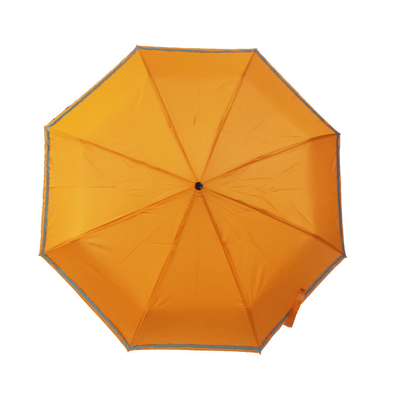 3 składany ręczny otwarty 21-calowy wiatroodporny parasol z drewnianą rączką