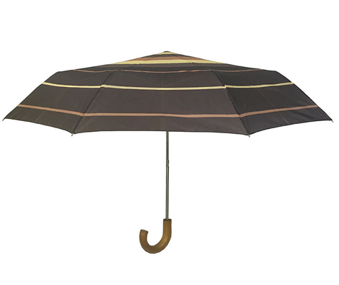 Ręczny otwarty drewniany uchwyt J 190T poliestrowy składany parasol