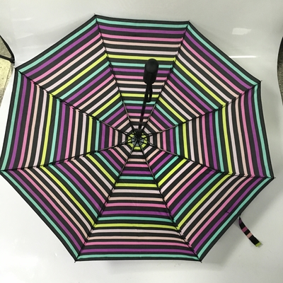 Ladies Auto Open Close Close Pongee Fabric Kompaktowy składany parasol