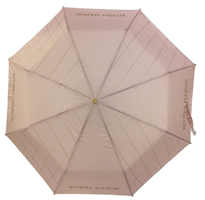 Wiatroodporny 3 składany ręczny parasol Pongee z niestandardowym nadrukiem
