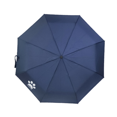 Fantastyczny 3 składany parasol przeciwdeszczowy Pongee z uchwytem do przechowywania