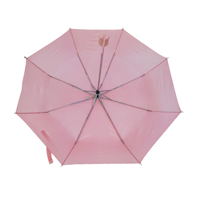Ręczny otwarty przenośny 3 składany parasol z tkaniny Pongee