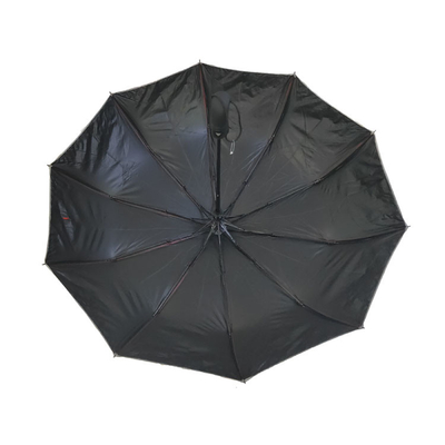 10 żeberek z czarną powłoką Pongee 3 składany automatyczny parasol dla mężczyzn