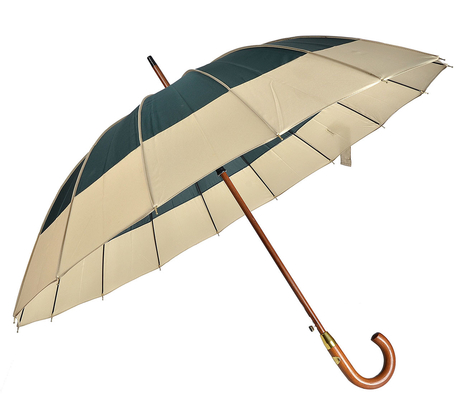 16 żeber drewniany wałek RPET Pongee automatyczny otwarty parasol