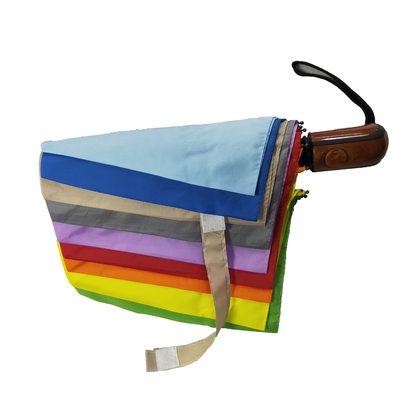 BSCI Rainbow Color Poliester 190T Kompaktowe damskie składane parasole do podróży