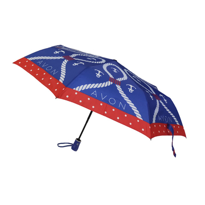 Niestandardowy Pongee Auto Open Windproof 3 składany parasol dla kobiet