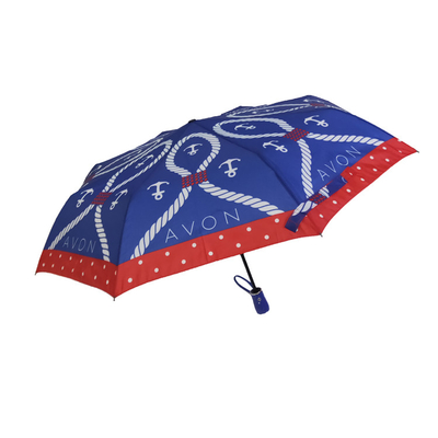 Niestandardowy Pongee Auto Open Windproof 3 składany parasol dla kobiet