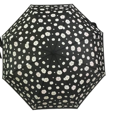 BSCI 190T Tkanina poliestrowa Magiczny druk Trzy składany parasol