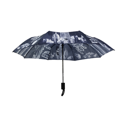 Druk cyfrowy 21-calowy Pongee 190T 3 składany parasol OEM